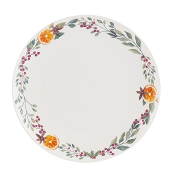 Desserttaldrik Jõuluvanik 20cm valge