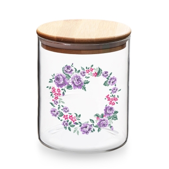 Klaaspurk Charlotta 360ml lilla lill
