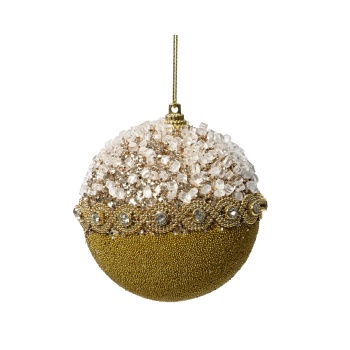 Kuusemuna 8cm kuldne glitter