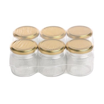 Klaaspurk kaanega 200ml 6tk