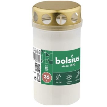 Kalmuküünal Bolsius 36h valge