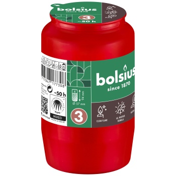 Õliküünal Bolsius 50h punane