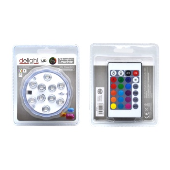 Valgusti 10LED+pult 3xAAA veekindel mix