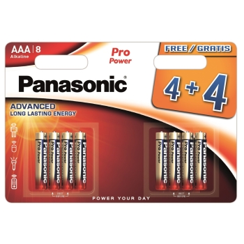 Patarei Panasonic AAA 4+4tk ProPower