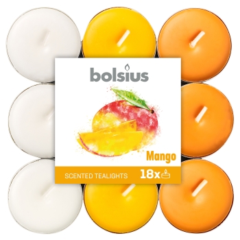 Lõhnateeküünlad Bolsius 18tk 4h mango