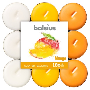 Lõhnateeküünlad Bolsius 18tk 4h mango