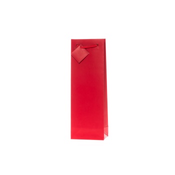 Kinkekott pudelile 12x36cm punane