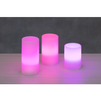 LED-küünalde kompl Wax 3tk puldiga värv