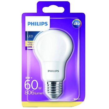 LED lamp Philips60W E27 2700K A60 806lm