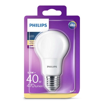 LED lamp Philips 40W E27 A60 470lm matt