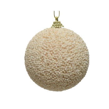Kuusemuna 8cm Pärlid kreemikas