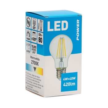 LED lamp Power GLS 420LM E27 soe valge