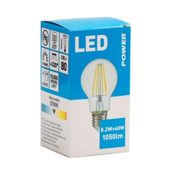 LED lamp PowerGLS 1050LM E27 soe valge