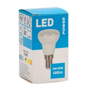 LED lamp Power R50 6W 480lm, soe valge