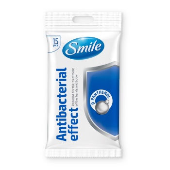 Niisked salvrätikud Smile 15tk antibakt.