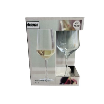 Valge veini klaas dobman 40cl 4tk