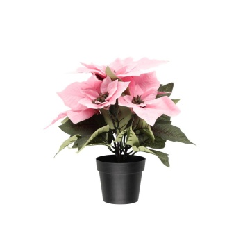 Kunstlill Jõulutäht potis 26cm roosa