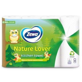 Majapidamispab. Zewa Nature Lover 4 rulli