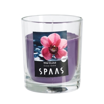 Lõhnaküünal Spaas klaasis 25h Orhidee