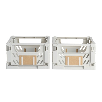 Volditav plastkast helehall 25*16.5*10cm 2tk