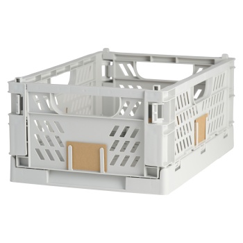 Volditav plastkast helehall 50*33*20cm