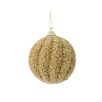 Kuusemuna 8cm Glitter kuldne