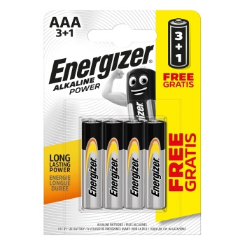 Patarei Energizer Power AAA 3+1tk