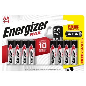 Patarei Energizer Max AA (LR6) 4+4tk