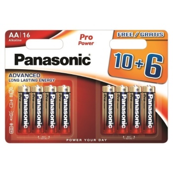 Patarei Panasonic Pro Power AA 10+6tk