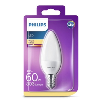 LED lamp Philips 7W E14 806lm küünal