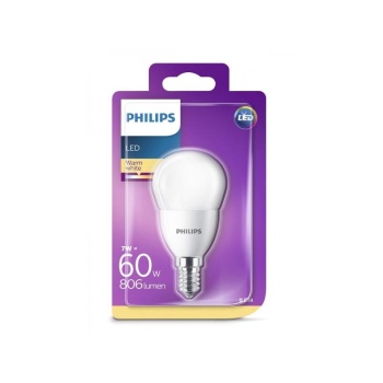 LED lamp Philips 7W P48 E14 806lm pall