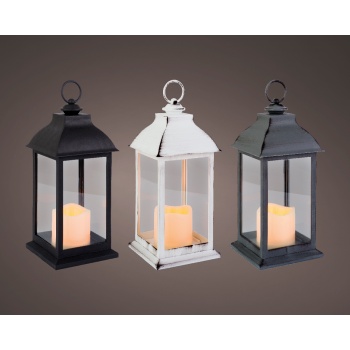 Latern Rustic LED 30cm IP20 plast valik