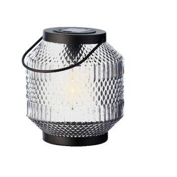 Solarlamp Latern 29cm klaasist riputatav