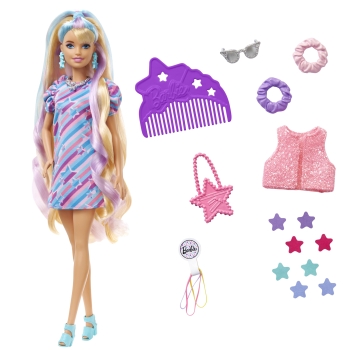 Nukk Barbie, maani juustega soengunukk, blond