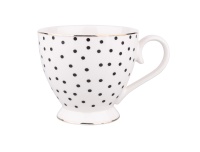 Jumbo kruus 350ml valge/mustad täpid