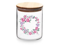 Klaaspurk Charlotta 360ml roosa lill