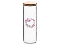 Klaaspurk Charlotta 1L roosa lill
