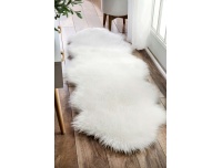 Vaip 60x180cm karvane valge