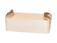 Puidust kast nahksangadega 32x16x10cm