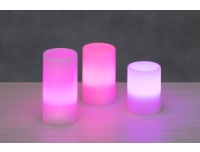 LED-küünalde kompl Wax 3tk puldiga värv