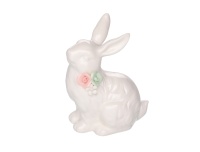 Keraamiline Jänes lillekestega 13,5cm