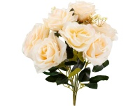Kunstlillekimp Roos 35cm valge