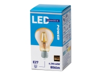 LED lamp Power GLS 6,2W E27 806lm kuld