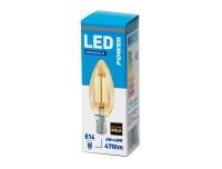 LED lamp Power 4W E14 470lm küünal kuld