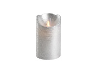 LED-küünal 7,5x12,5cm 2xAA hõbe