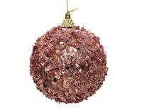 Kuusemuna 8cm Glitter vanaroosa