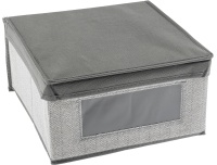 Hoiukarp riidest 30x30x16cm helehall