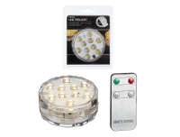 Valgusti 10LED+pult 3xAAA veekind. valge