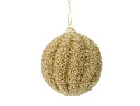 Kuusemuna 8cm Glitter kuldne