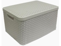 Korv Curver Style 43x32x26cm+kaas valge